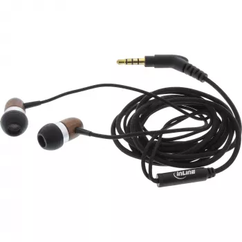 Auriculares InLine woodin-ear in-ear con micrófono