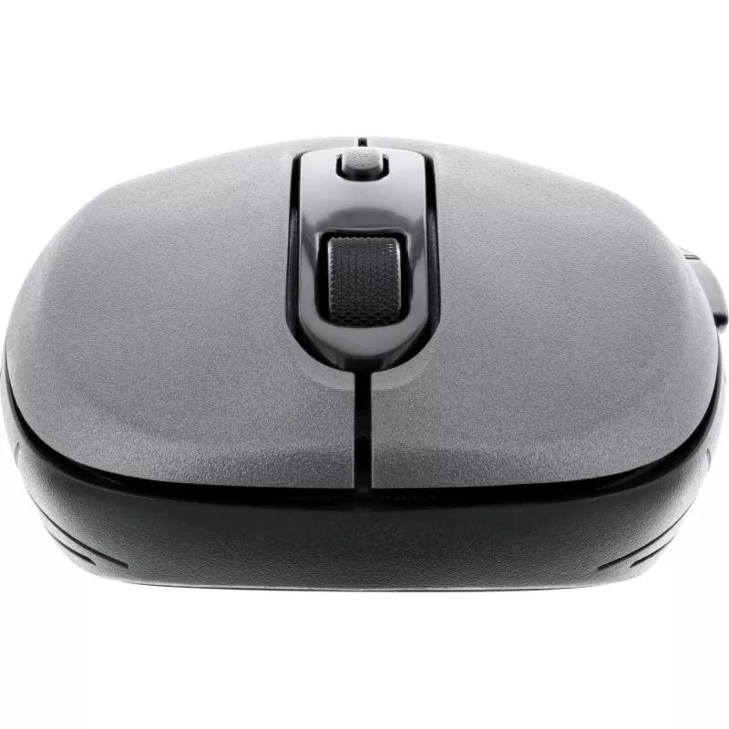 Ratón InLine 3 en 1, Bluetooth + 2x 2,4 GHz, 5 botones, óptico, gris/negro