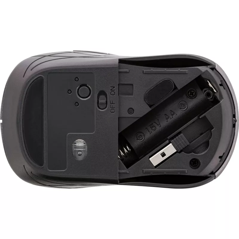 Ratón InLine 3 en 1, Bluetooth + 2x 2,4 GHz, 5 botones, óptico, gris/negro