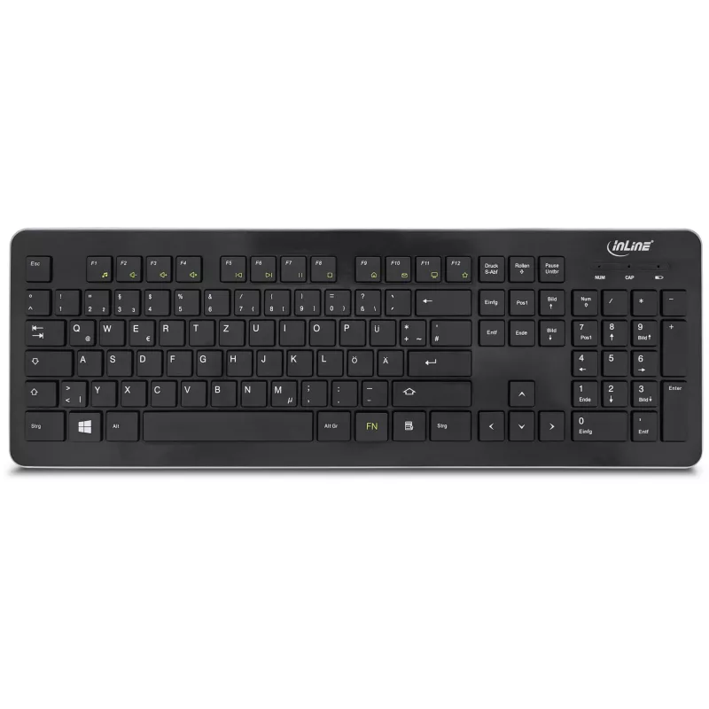 InLine Design Desktop-Set, USB 2,4 GHz, máx. 1600 dpi, negro, ALEMÁN