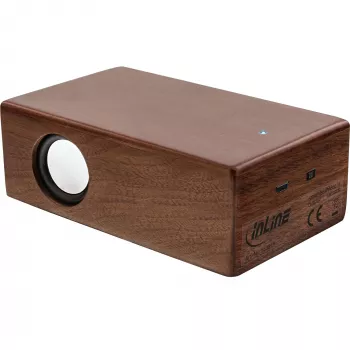 InLine woodbrick, altavoz de inducción en carcasa de madera auténtica