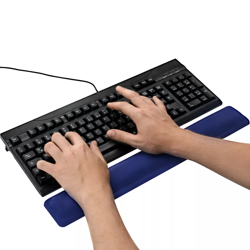 InLine reposamuñecas de gel para teclado, azul, 464x60x23 mm