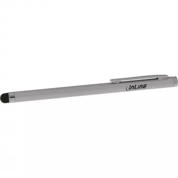 InLine stylus, lápiz para pantallas táctiles de smartphone y tablet, plateado