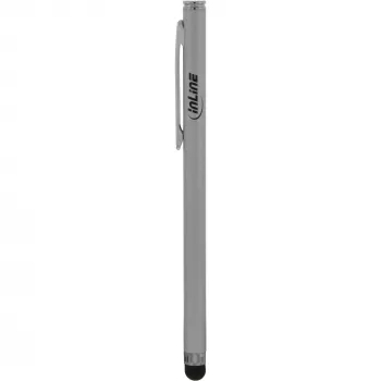 InLine stylus, lápiz para pantallas táctiles de smartphone y tablet, plateado