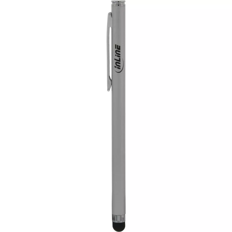 InLine stylus, lápiz para pantallas táctiles de smartphone y tablet, plateado