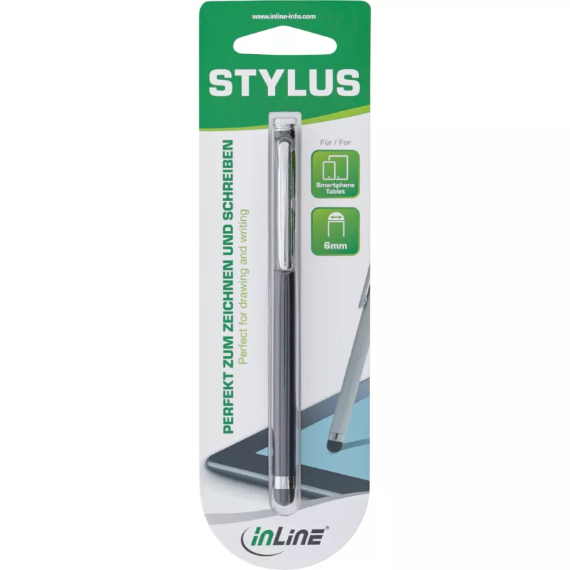 Stylus Pen InLine 55467S para pantallas táctiles negro