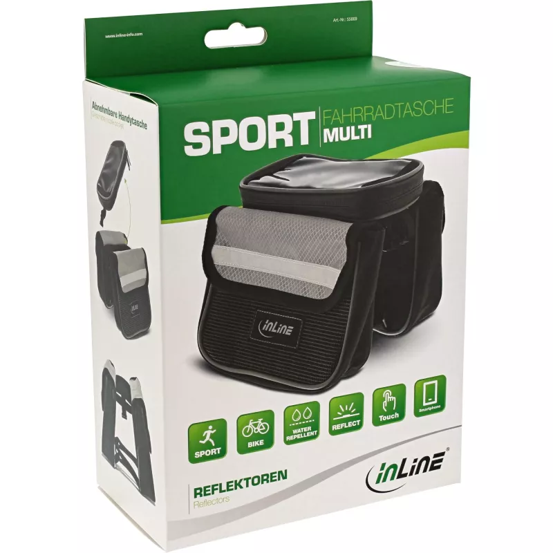 InLine sport bolsa de bicicleta multiusos, negro