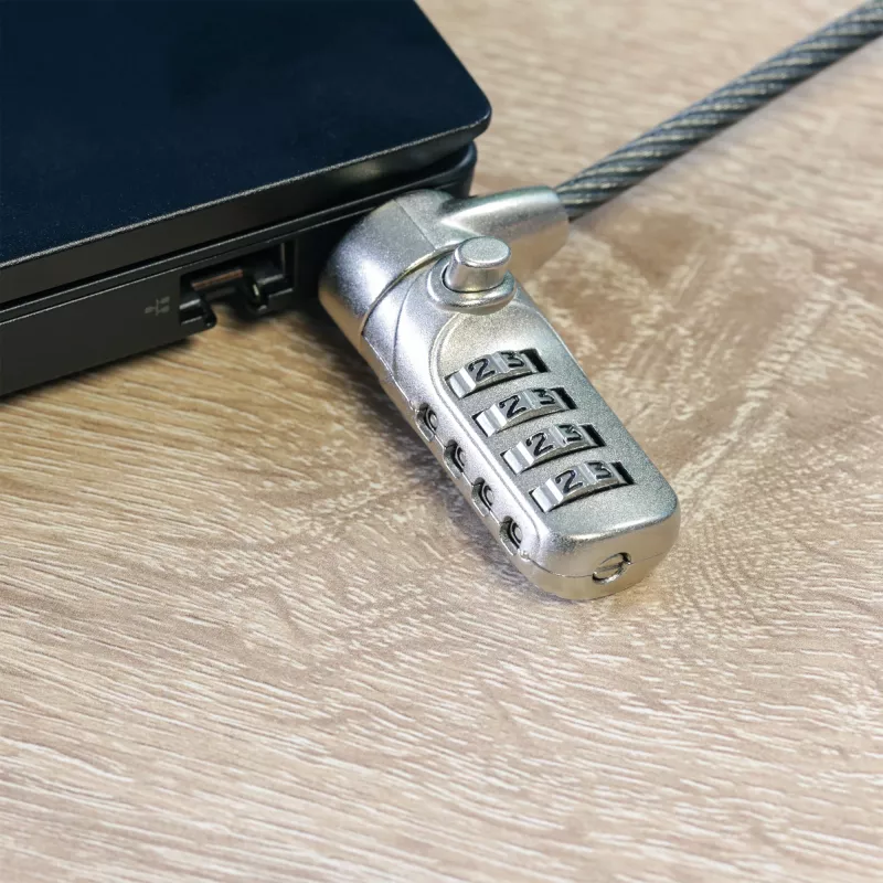 InLine candado de seguridad para portátil con combinación numérica 4,4 mm x 2 m