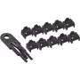 InLine bloqueador de puerto RJ45, kit de inicio con 10 bloqueadores y llave, negro
