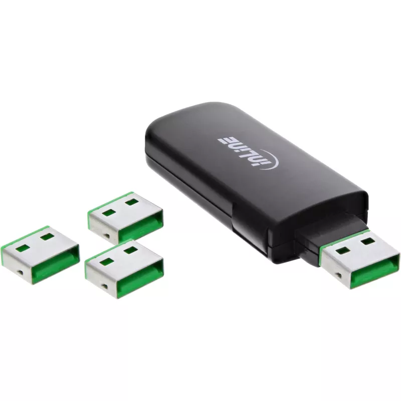 InLine pack de recambio de 20 para bloqueador de puerto USB verde 55723N
