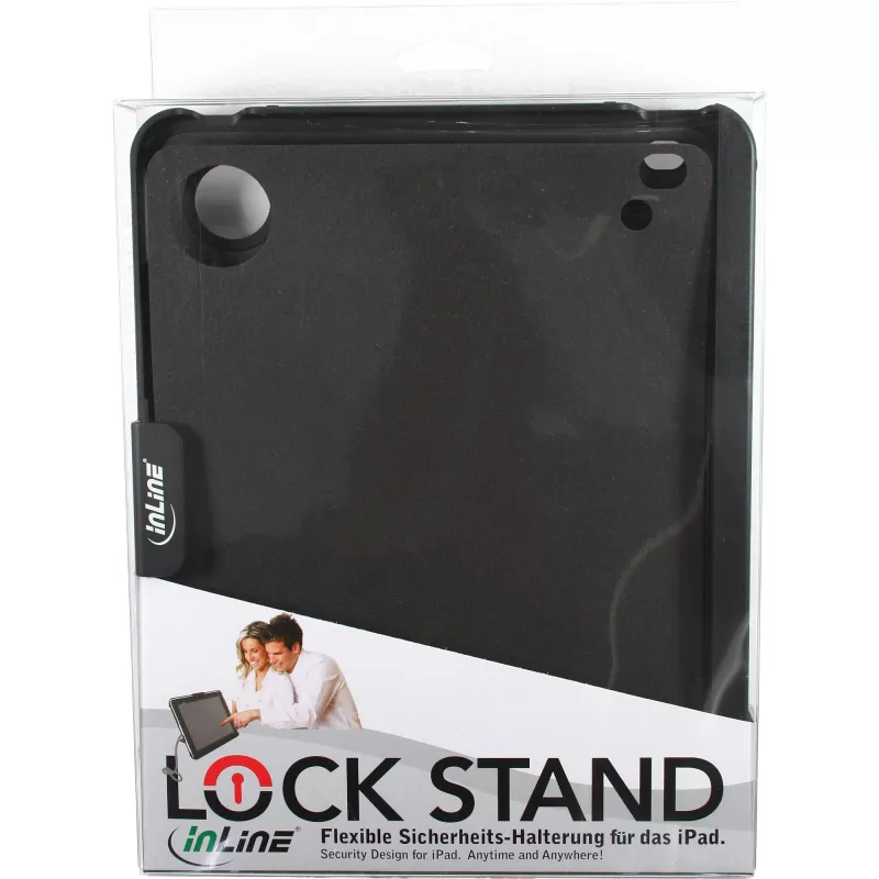 InLine soporte con funda de seguridad para iPad con candado de seguridad y llave 2 m