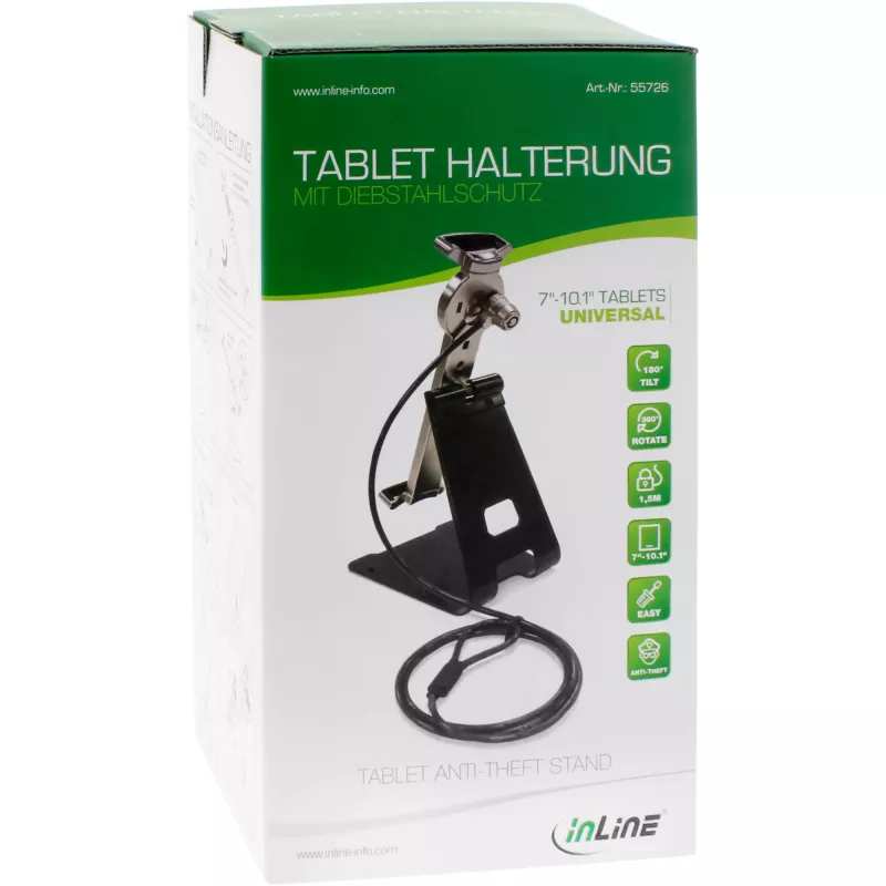 InLine soporte de bloqueo universal para tablet de 7