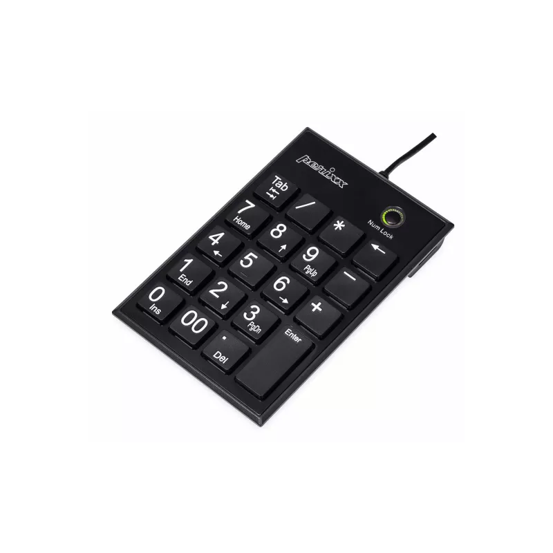 Perixx PERIPAD-202U Teclado numérico USB-A Negro (57161E)