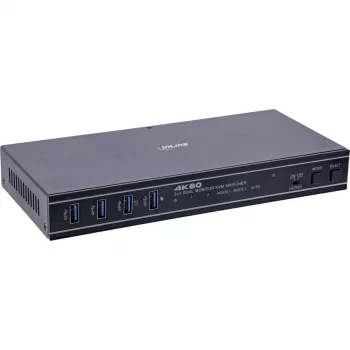 InLine 57885F Conmutador KVM, de 2 vías, HDMI, 4K60Hz, doble monitor