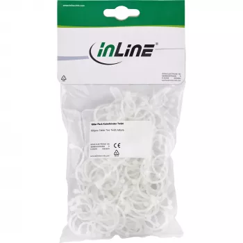 Bridas (Twist Ties) InLine 22×18 mm Blanco, 100 uds.