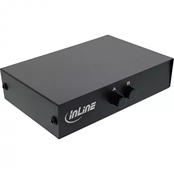 InLine Conmutador serie manual 2 puertos RS232 Sub-D de 9 pines Cableado