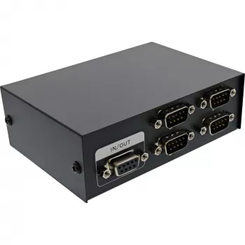 InLine Conmutador serie manual 4 puertos RS232 Sub-D de 9 pines Cableado