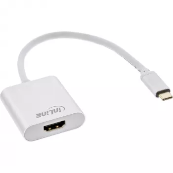 InLine Convertidor de pantalla USB, conector macho USB-C a conector hembra HDMI (DP Alt Mode) 4K/60Hz