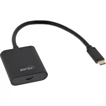 InLine Convertidor de pantalla USB, conector macho USB-C a Mini-DisplayPort, 4K/60Hz, Negro