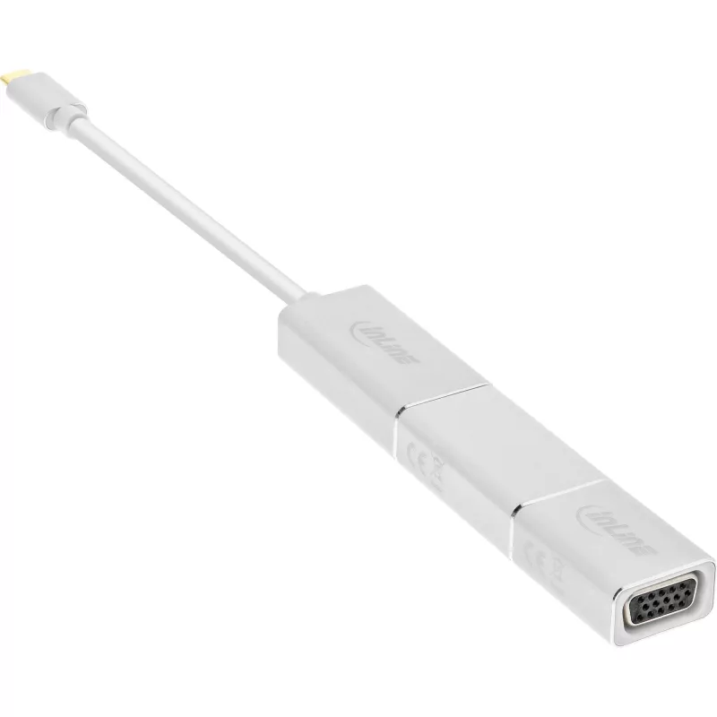 InLine Convertidor de pantalla USB Set 6 en 1, 4K/60Hz Plata