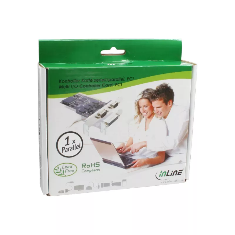 InLine Tarjeta controladora PCI Multi I/O 1 puerto paralelo 25 pines