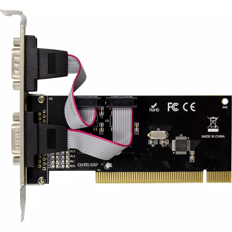 InLine Tarjeta controladora PCI Multi I/O 2 puertos serie DB9