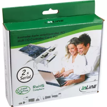 InLine Tarjeta controladora PCI Multi-I/O 2 puertos serie DB9