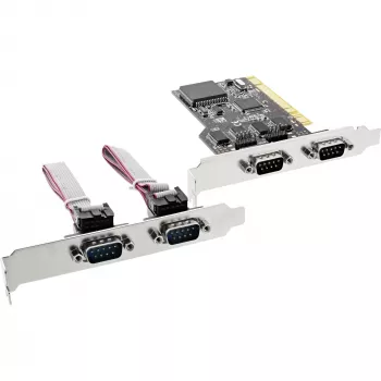 InLine Tarjeta controladora PCI Multi I/O 4 puertos serie DB9