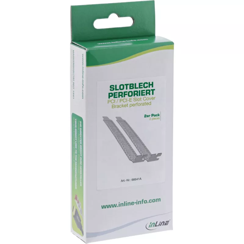 InLine Soporte para tapas PCI / PCI-E perforado Set de 2
