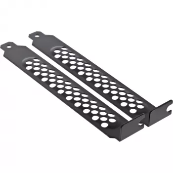 InLine Set de tapas de ranura PCI / PCI-E, perforadas, 2 uds., Negro