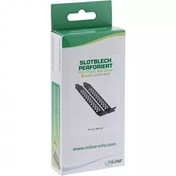 InLine Set de tapas de ranura PCI / PCI-E, perforadas, 2 uds., Negro