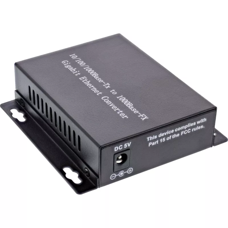 InLine Convertidor de medios de red 10/100/1000Mb/s TP a FO (SC Duplex), MM, 550 m