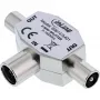 InLine Distribuidor en T de antena para TV 1x conector hembra coaxial a 2x conector macho coaxial 69914