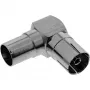 InLine Adaptador coaxial de antena IEC macho a hembra en ángulo metal 69915M