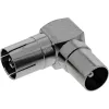 InLine Adaptador coaxial de antena IEC macho a hembra en ángulo metal 69915M