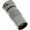 InLine Adaptador coaxial F macho SAT a IEC macho antena
