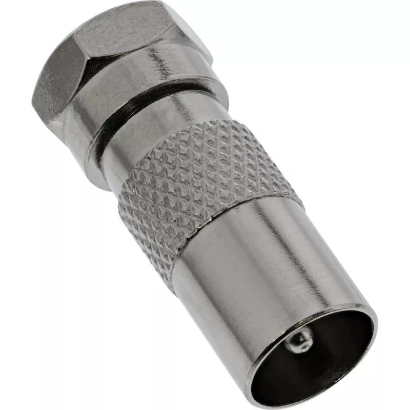InLine Adaptador coaxial F macho SAT a IEC macho antena