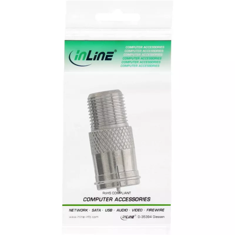 InLine Adaptador F-Quick macho SAT a F hembra SAT 69923