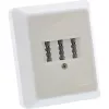 InLine Toma de teléfono de superficie TAE-N/F/N (alemán)