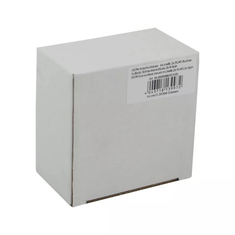 InLine Toma de pared ISDN 2x conector hembra RJ45 2x 8 puertos 69988B