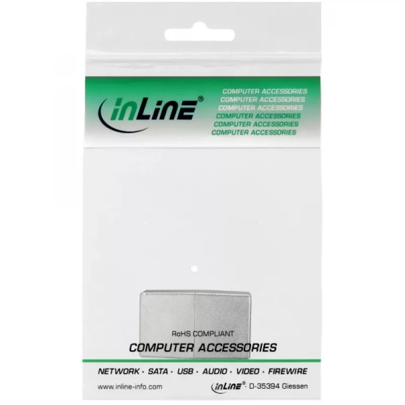 InLine Acoplador de cable de parcheo Cat.5e 2x RJ45 hembra apantallado recto