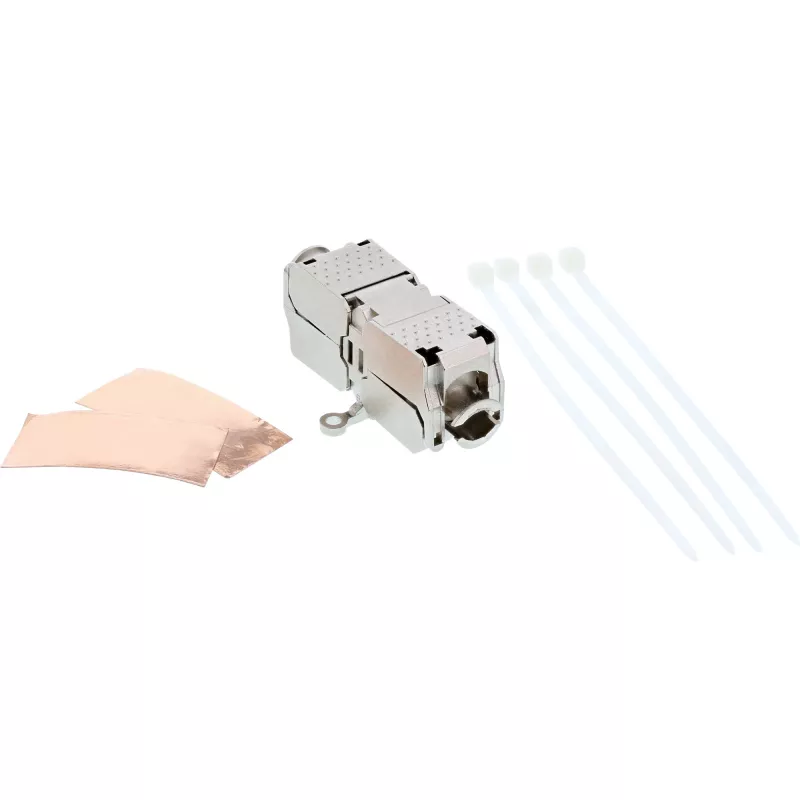 InLine , Conector de cable, Cat.6A, LSA, apantallado
