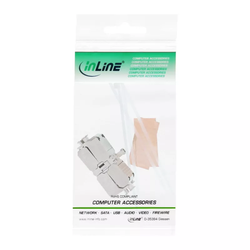 InLine , Conector de cable, Cat.6A, LSA, apantallado