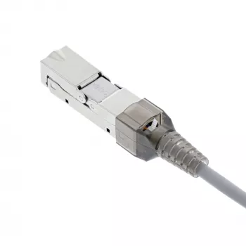 InLine Conector de cable Cat.6A, apantallado, versión estrecha