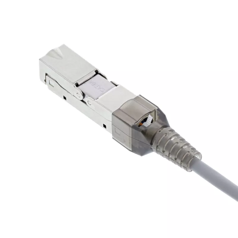InLine Conector de cable Cat.6A, apantallado, versión estrecha