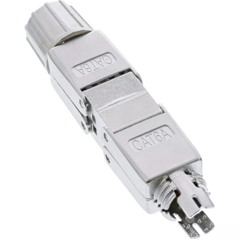 InLine Conector de cable Cat.6A apantallado acoplador sin herramientas 69992E
