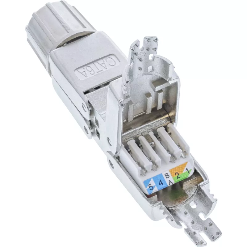 InLine Conector de cable Cat.6A apantallado acoplador sin herramientas 69992E