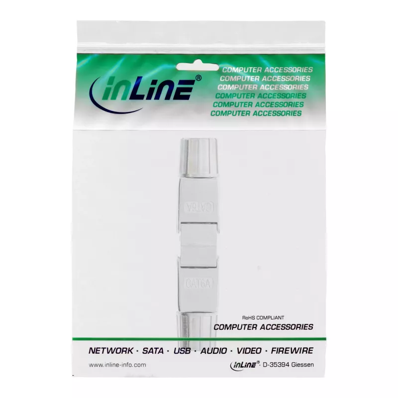 InLine Conector de cable Cat.6A apantallado acoplador sin herramientas 69992E