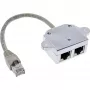 InLine Adaptador en T ISDN Cat.5e RJ45 macho a 2x RJ45 hembra 15cm