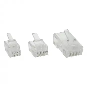 InLine Conector modular 6P4C / RJ11 para cable plano, 10 uds.